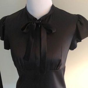 Ralph Lauren Black Label size 2 black satin blouse